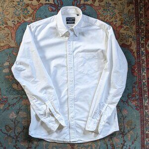 RARE Spier & Mackay slim Oxford OCBD button down ivory off white 15 34/35